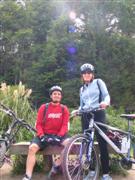 Shan-n-Erik biking Rotorua