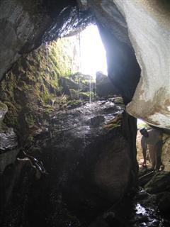 view inside cave